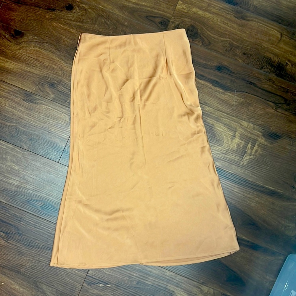 Silk midi skirt